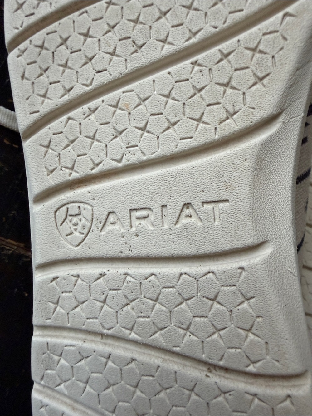 Ariat Cream Cristokey Features Canvas Slip-On Sneakers with Black Tribal Print - Picture 5 of 7